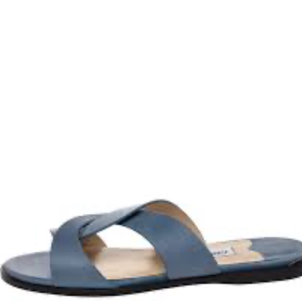 Jimmy Choo Atia Crisscross Leather Flat Slide Sandals Twisted Strap Size 36 / 6